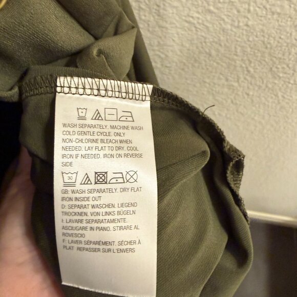 Belle Kim Gravel Green 3/4 Sleeve Grommet Detail Topper Sz 3XL - Picture 6 of 7